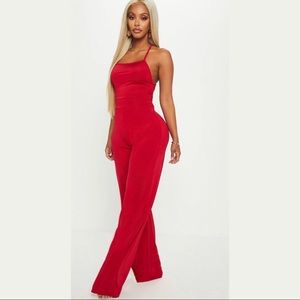 Red junpsuit